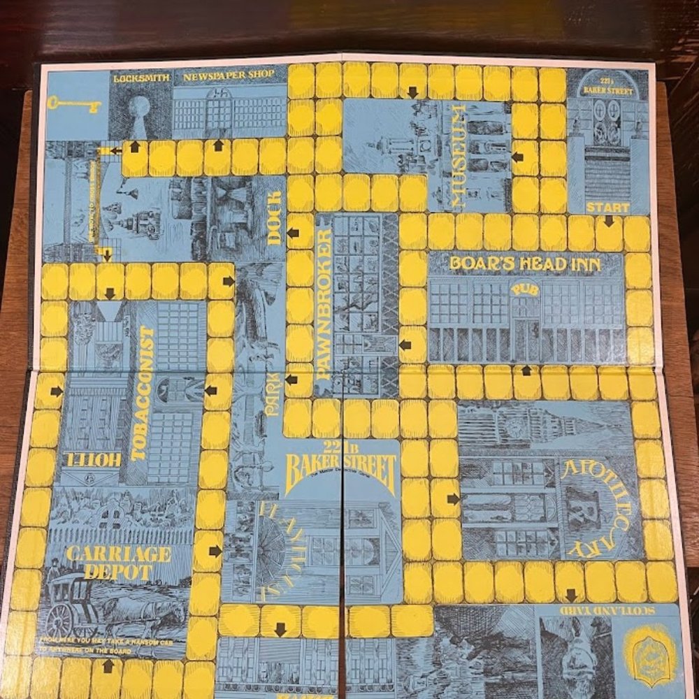 221B Baker Street Sherlock Homes Master Detective Game Replacement Game Board